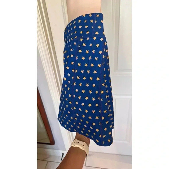 Unbranded Women’s Small Blue Gold Star Back Zipper pocket skort shorts skirts - Picture 2 of 13